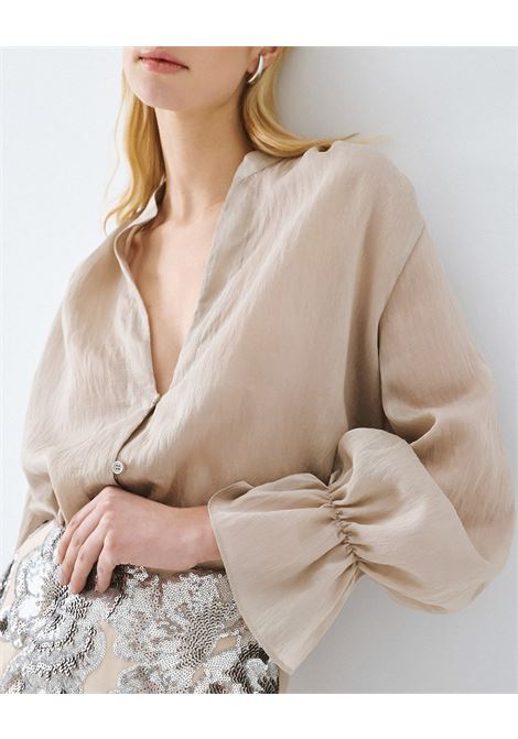 Camicia con scollo a V e polsini elastici ACCESS fashion | 63-7026-182GREICE