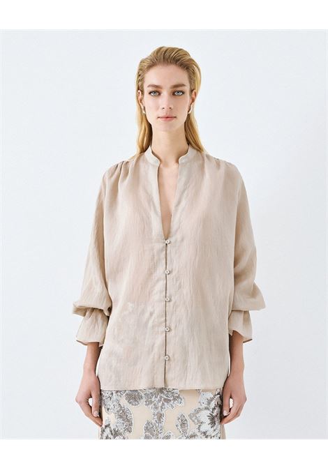 Camicia con scollo a V e polsini elastici ACCESS fashion | 63-7026-182GREICE