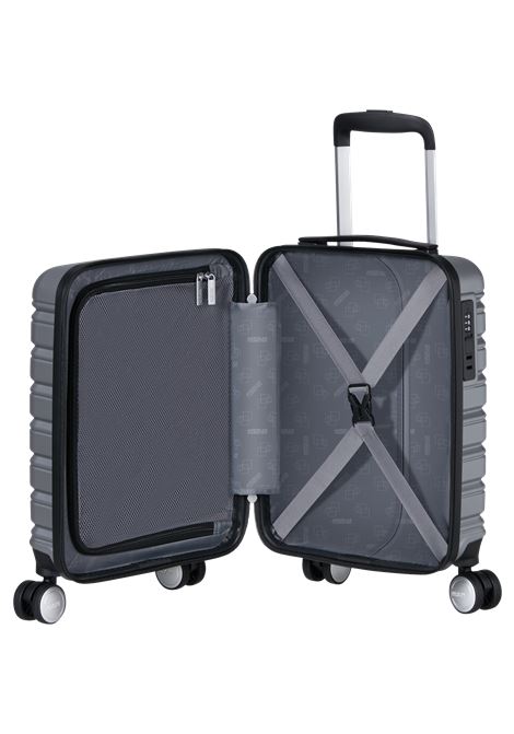 Flashline 45cm Trolley 4 ruote removibili AMERICAN TOURISTER | FLASHLINE REM. UNDERSEATERSKY SILVER