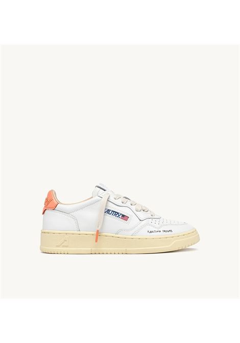 SNEAKERS MEDALIST LOW IN PELLE BIANCA E PEACH PINK AUTRY | AULW DL03BIANCO PEACH