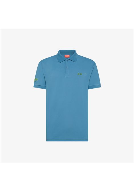Polo con sottocollo a contrasto in piquet di cotone AVION AX SUN68 | A36150141 56