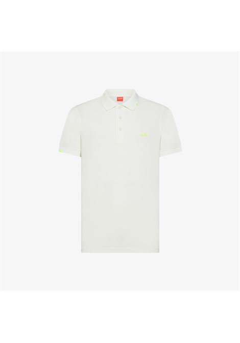 Polo con trattamento vintage in piquet di cotone bianco panna AX SUN68 | A36155141 31