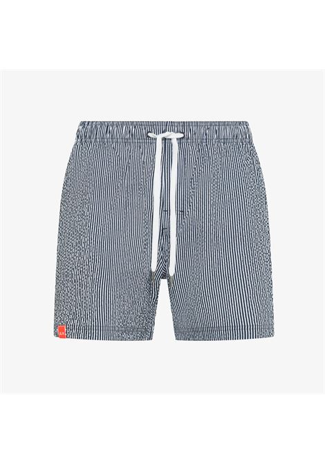 Shorts mare in nylon a righe blu navy/bianco AX SUN68 | H3611288 0701