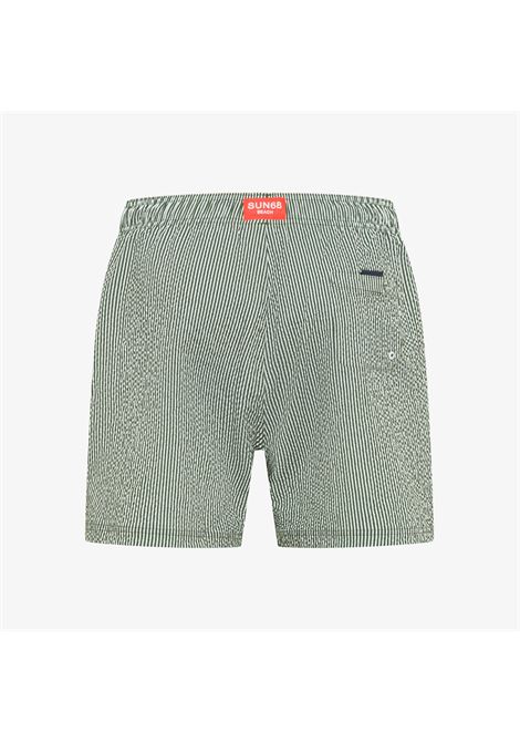 Shorts mare in nylon a righe verde scuro/bianco AX SUN68 | H3611288 3701