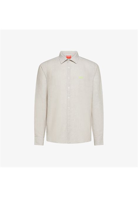 Camicia in lino e cotone a righe grigio chiaro/bianco AX SUN68 | S361220601