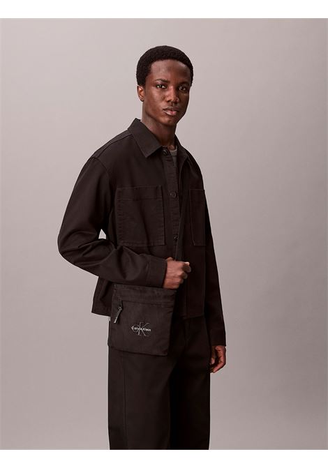 Borsa piatto in nylon con logo monogramma CALVIN KLEIN | LV04D3178GUB1