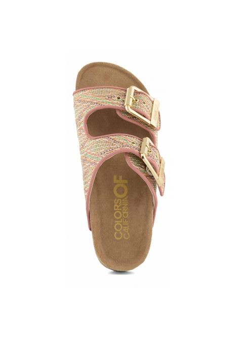 SLOFI Sandalo in raffia Deep rose COLORS OF CALIFORNIA | HC.BIO609DER