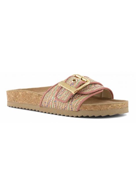 SLOFI Sandalo in raffia Deep rose COLORS OF CALIFORNIA | HC.BIO610DER