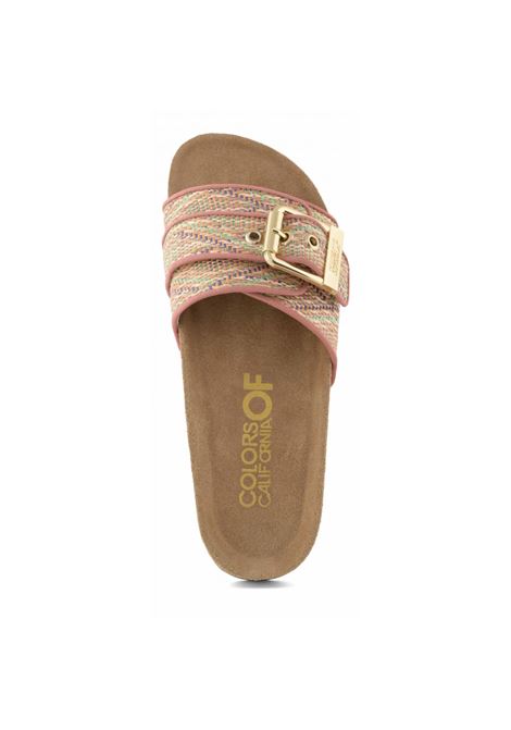 SLOFI Sandalo in raffia Deep rose COLORS OF CALIFORNIA | HC.BIO610DER