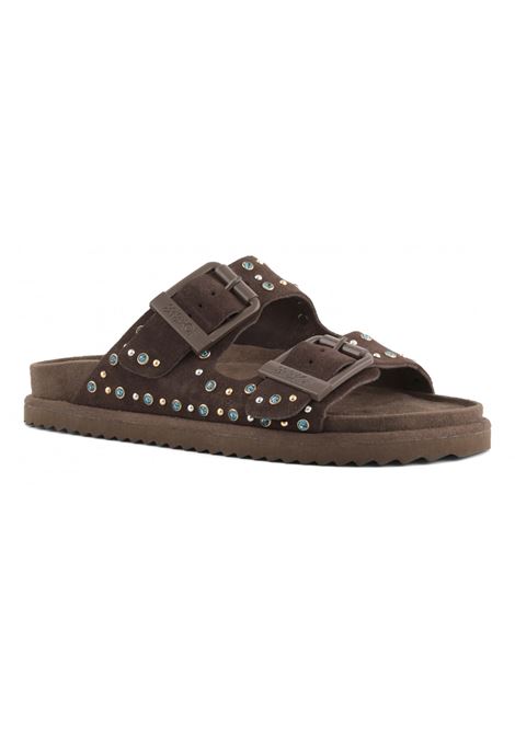 SLOFIWSandalo in pelle scamosciata e strass COLORS OF CALIFORNIA | HC.BIOW05NMOKA