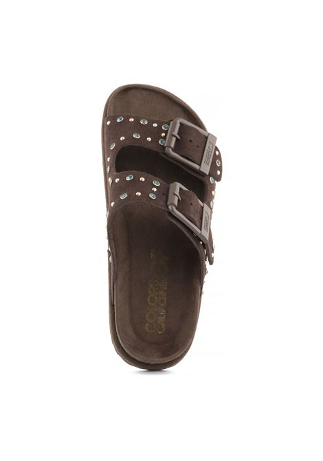 SLOFIWSandalo in pelle scamosciata e strass COLORS OF CALIFORNIA | HC.BIOW05NMOKA