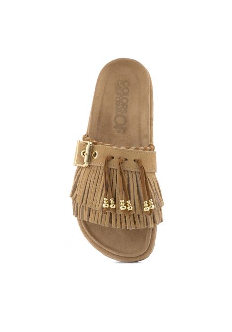 SLOFIWSandalo in pelle scamosciata COLORS OF CALIFORNIA | HC.BIOW603CAMEL