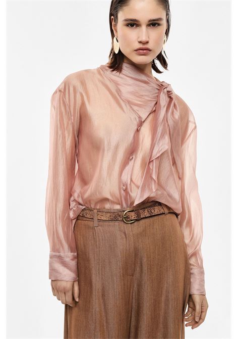 Camicia trasparente con maniche lunghe e fiocco IMPERIAL | CNO1LHVPHARD