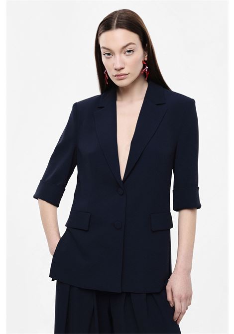 Blazer monopetto maniche corte spacchi laterali IMPERIAL | JAP1LHXBLU NAVY