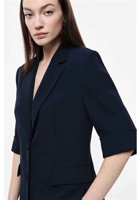 Blazer monopetto maniche corte spacchi laterali IMPERIAL | JAP1LHXBLU NAVY