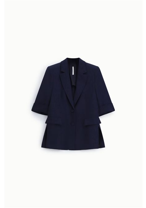Blazer monopetto maniche corte spacchi laterali IMPERIAL | JAP1LHXBLU NAVY