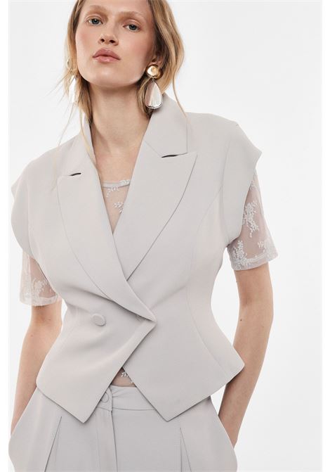 Gilet donna doppio petto con rever IMPERIAL | JBN7LHXPERLA