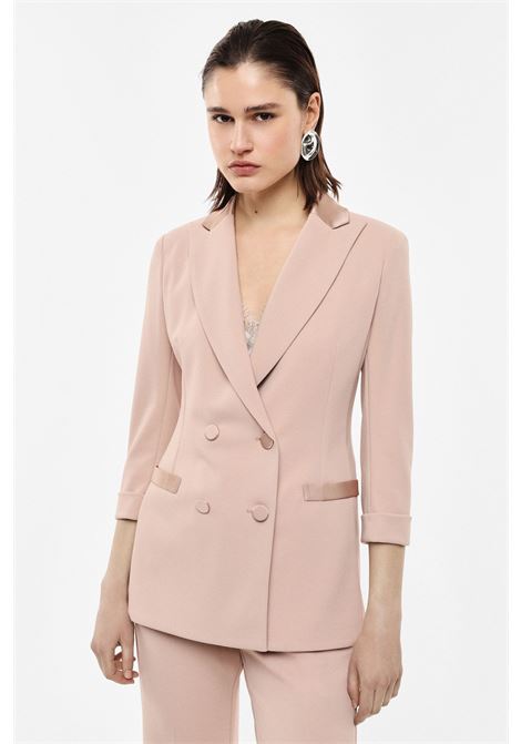 blazer doppiopetto con maniche tre quarti