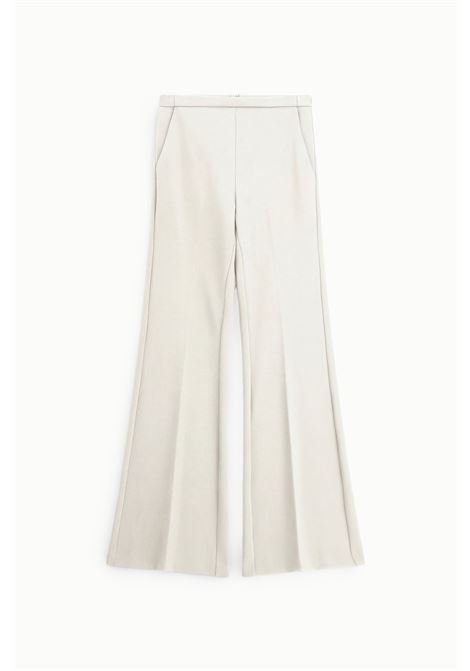 pantaloni flare sartoriali vita alta pinces IMPERIAL | P3E9LAWLATTE