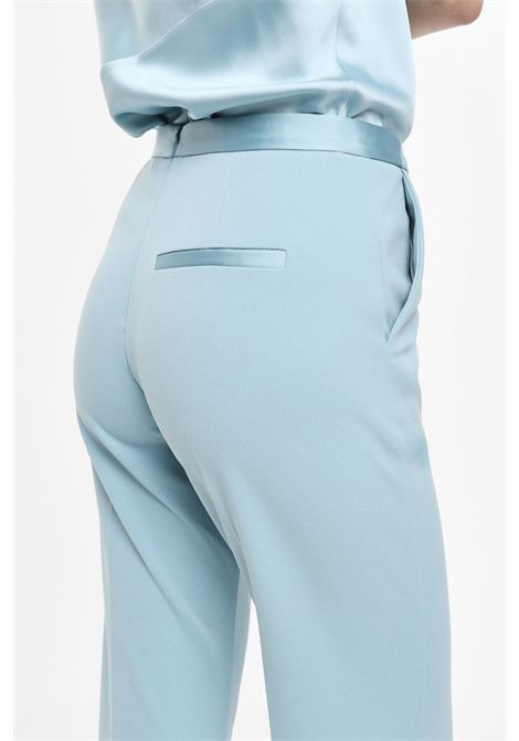 Pantaloni flare sartoriali vita alta pinces IMPERIAL | P3E9LAWNEW SKY