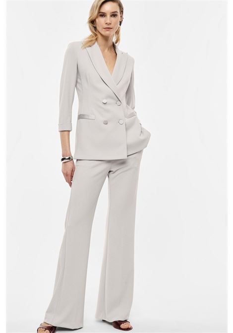 pantaloni flare sartoriali vita alta pinces IMPERIAL | P3E9LAWPERLA