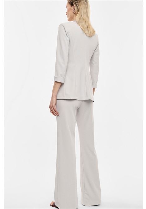 pantaloni flare sartoriali vita alta pinces IMPERIAL | P3E9LAWPERLA