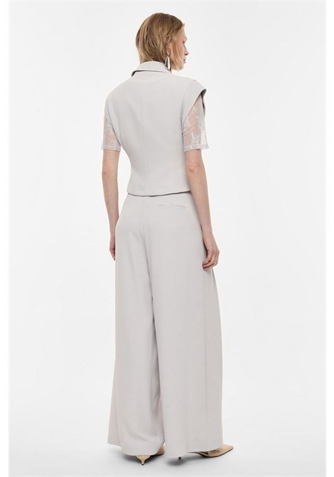 Pantaloni palazzo a vita alta con pieghe IMPERIAL | P6J8LHXPERLA