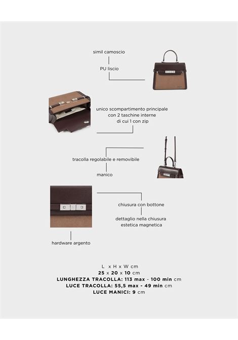 Borsa a mano GRACE SUEDE MEDIUM - BROWN LABEL ROSE | GRACE SUEDE MEDIUMBROWN