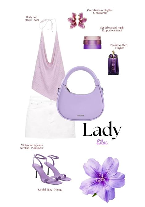 Mini bag a mano LADY -LILAC LABEL ROSE | LADYLILAC