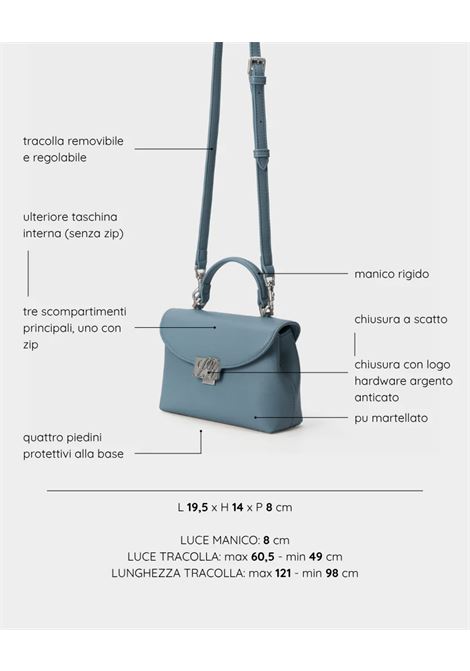 Borsa a mano LESLIE - BLUE JEANS LABEL ROSE | LESLIEBLUE JEANS