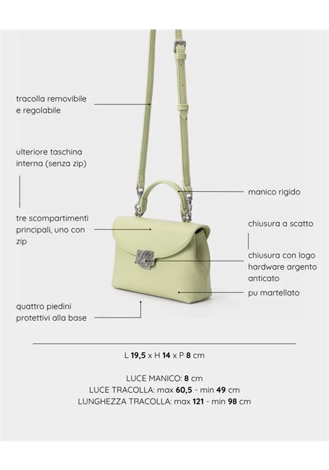 Borsa a mano LESLIE - LIGHT GREEN LABEL ROSE | LESLIELIGHT GREEN