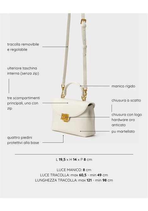 Borsa a mano LESLIE - WHITE LABEL ROSE | LESLIEWHITE GOLD