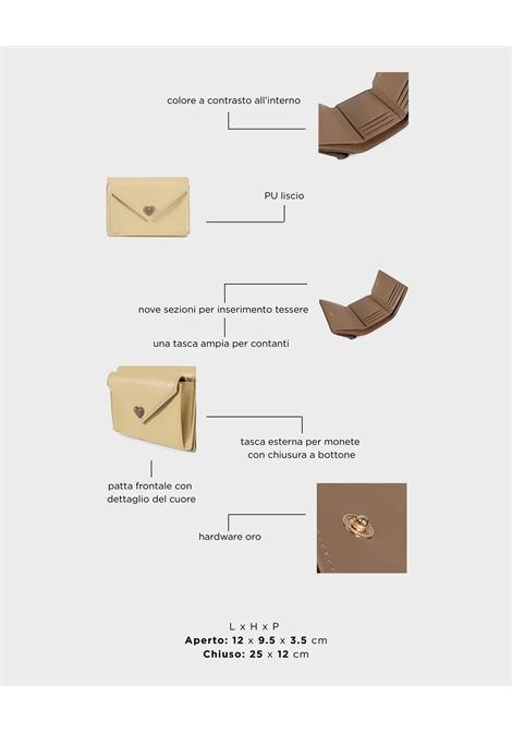 Portafoglio MELROSE WALLET - NUT CREAM LABEL ROSE | MELROSENUT CREAM