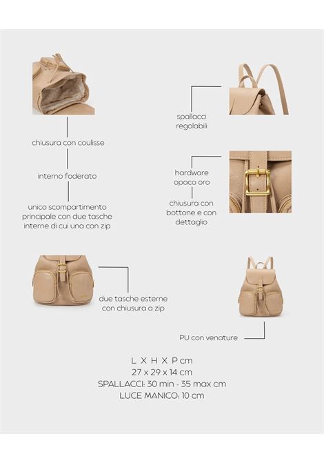 Zaino SUMMER BACKPACK - TAUPE LABEL ROSE | SUMMER BACKPACKTAUPE