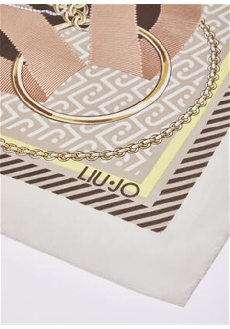 Foulard con nastri beige LIUJO | 2A6055T274500005