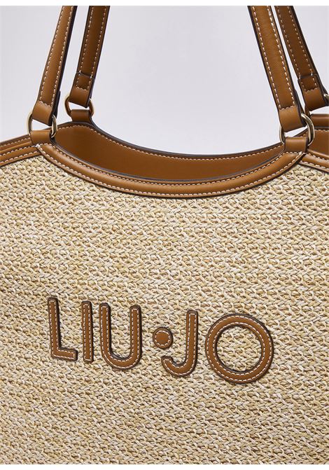 Borsa tote grande in rafia LIUJO | AA6208T383A00005
