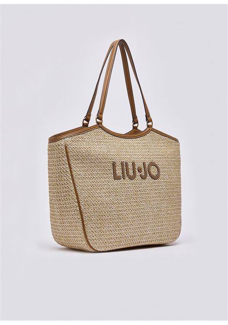 Borsa tote grande in rafia LIUJO | AA6208T383A00005