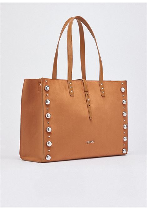 Tote bag grande con borchie LIUJO | AA6223T426AX0742