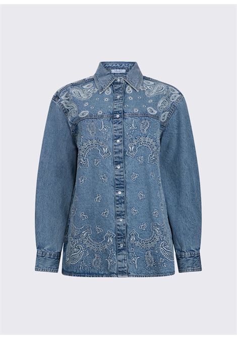 Camicia in denim con ricami LIUJO | UA6145D031379016