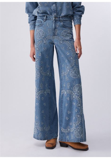 Jeans flare con ricami LIUJO | UA6147D031379016