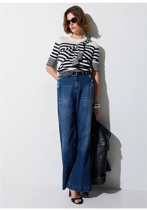 Jeans flare a vita alta con bottoni LIUJO | UA6162D027578988