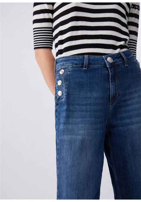 Jeans flare a vita alta con bottoni LIUJO | UA6162D027578988