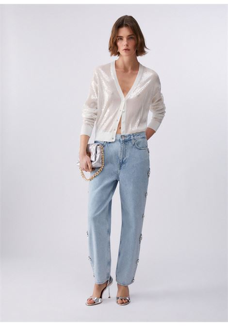 Jeans straight con ricami gioiello LIUJO | UA6196D485479019