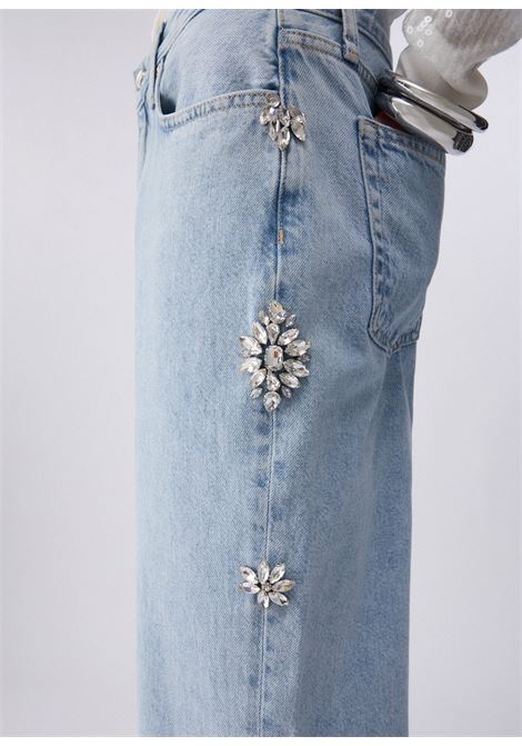 Jeans straight con ricami gioiello LIUJO | UA6196D485479019
