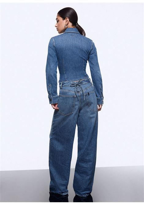 Camicia in denim con stringhe LIUJO | UA6507 D039979157