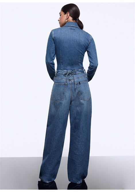 Jeans baggy con stringhe LIUJO | UA6510 D040079157