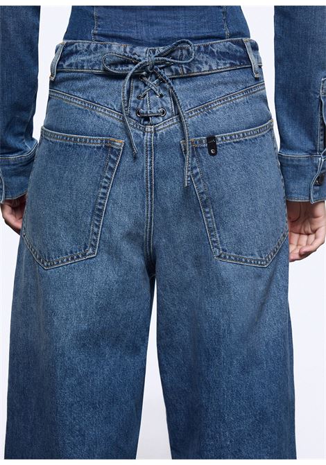 Jeans baggy con stringhe LIUJO | UA6510 D040079157