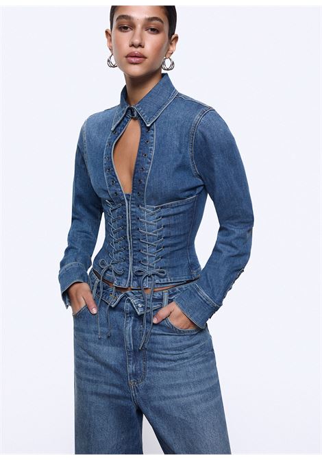 Jeans baggy con stringhe LIUJO | UA6510 D040079157