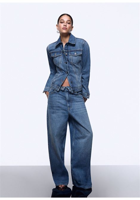 Giacca in denim con stringhe LIUJO | UA6511 D040079157