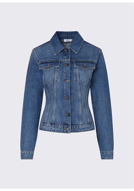 Giacca in denim con stringhe LIUJO | UA6511 D040079157